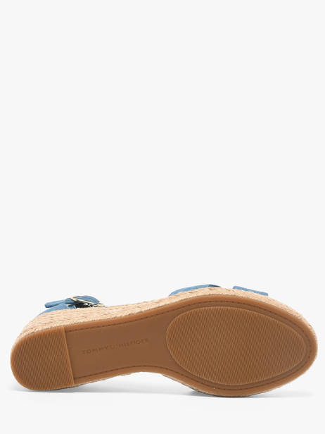 Sandalen Uit Leder Tommy hilfiger Blauw women 9332CZQ ander zicht 4